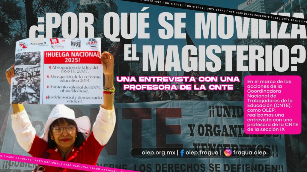 Las condiciones laborales son un problema de toda la clase trabajadora CNTE