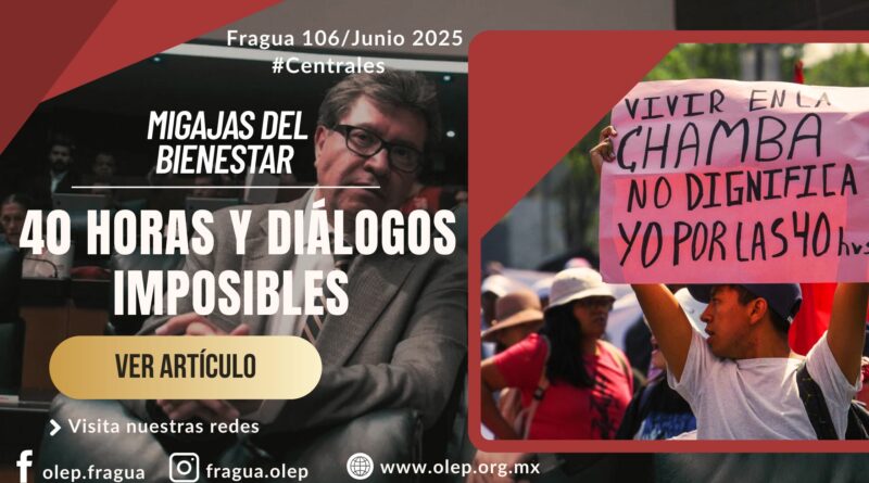 40 horas y diálogos imposibles. Migajas del bienestar