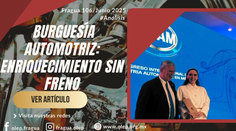 Burguesía automotriz: enriquecimiento sin freno El 26 de marzo, D. Trump firmó un decreto arancelario más, esta vez para imponer aranceles de 25% a todos los vehículos fabricados fuera de EUA.