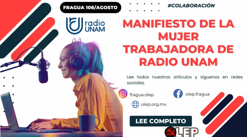 Manifiesto de la mujer trabajadora de radio UNAM