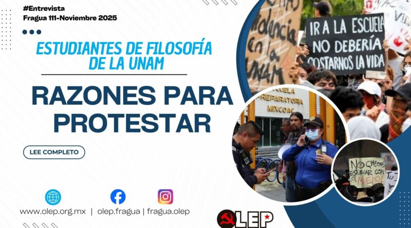 Razones para protestar. Estudiantes de Filosofía de la UNAM