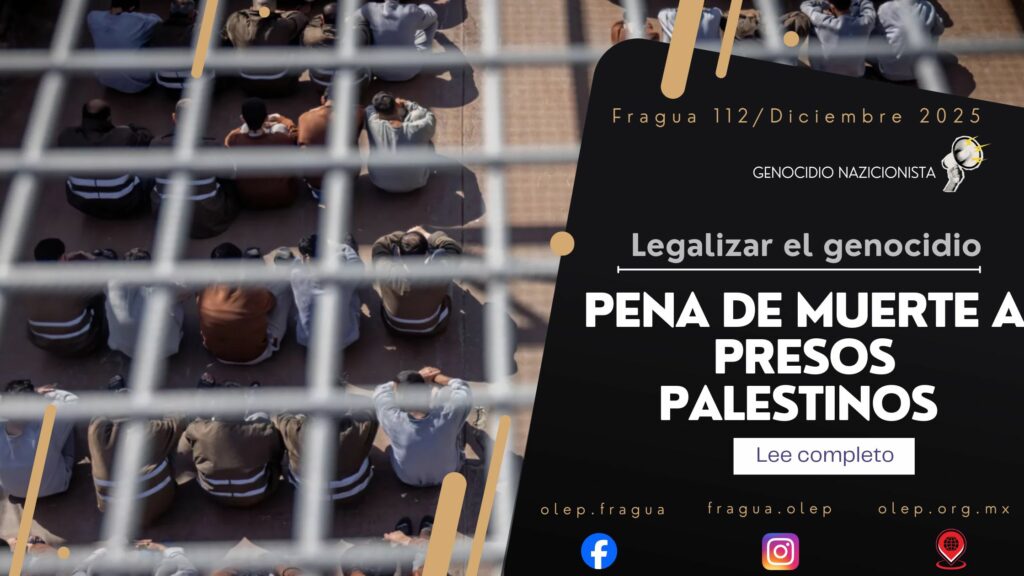 Pena de muerte a presos palestinos. Legalizar el genocidio