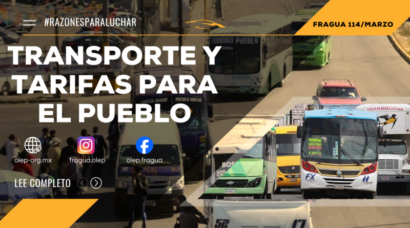 Transporte y tarifas para el pueblo