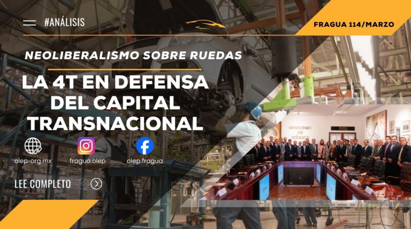 La 4T en defensa del capital transnacional. Neoliberalismo sobre ruedas